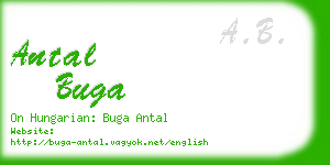 antal buga business card